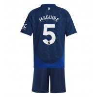 Fotbalové Dres Manchester United Harry Maguire #5 Dětské Venkovní 2024-25 Krátký Rukáv (+ trenýrky)